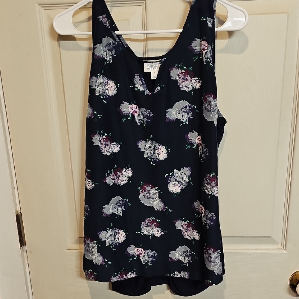 Market & Spruce Blue and Purple Tank Top